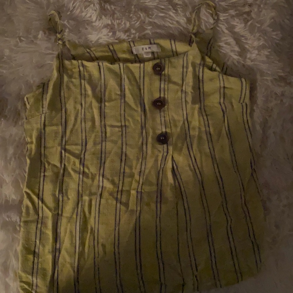 Medium E & M Yellow Tank-Top